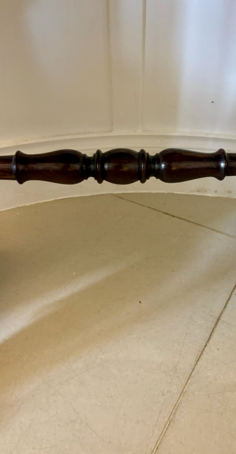 Unusual Oval Antique Victorian Quality Padauk Wood Lamp Table - Image 10